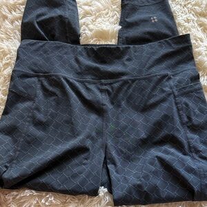 Sweaty Betty Black Zero Gravity Metallic Logo Leggings 7/8